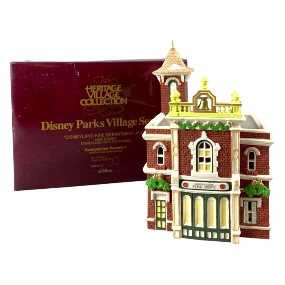 Vintage Dept 56 Disneyland Fire Department #105 | Disney Parks Village Series